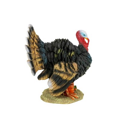 Hand-Painted Resin North American Turkey Statue