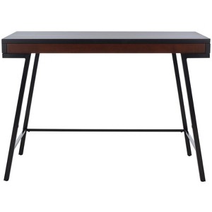 Laponte Desk - DSK5011 - Black/Walnut - Safavieh - 1 of 4