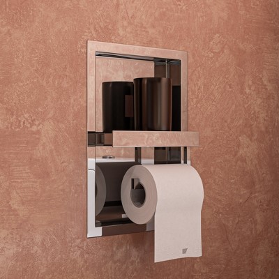 ALFI ABTPN88-PSS Polished Stainless Steel Recessed Toilet Paper Holder Niche