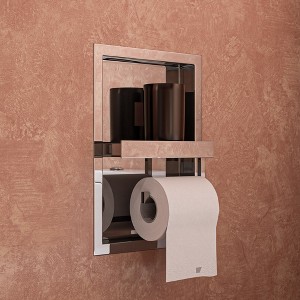 ALFI ABTPN88-PSS Polished Stainless Steel Recessed Toilet Paper Holder Niche - 1 of 4