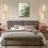 DORESshop 24 in. 1-Light Black Wireless Wall Sconces, 6000K Cool White Linear Wall Lighting for Bedroom, Living Room, 2-Pack - 3 of 4