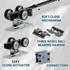 SMARTSTANDARD 36 in. Pocket Door Frame, Pocket Door Hardware Kit with 120 Lbs Two-Way Soft-Close, Fit for 24'' to 36'' Width Door - 4 of 4