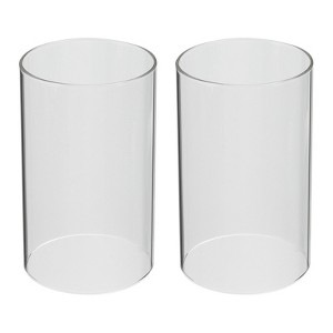 Unique Bargains High Borosilicate Glass Open-Ended Bottomless Candle Holders Clear 2 Pcs - 1 of 4