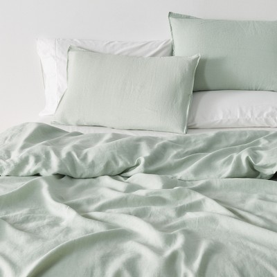 California King Eucalyptus Linen Duvet Cover and Sham Set