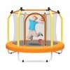 DSVIMOY Trampoline, 55-inch Kids Trampoline with Basketball Hoop, Round Bouncer for Indoor Outdoor, Yellow, 55"*55"*44" - 3 of 4