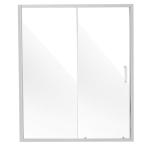 VEVOR Semi-frameless Shower Door, 57.7-59 W x 70 H in, Shower Sliding Glass Door with 1/4 in(6mm) Clear Tempered Glass, Chrome - 1 of 4