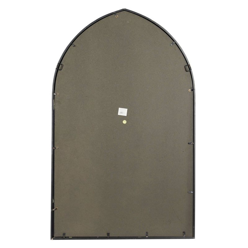 Traditional Iron Metal Window Pane Inspired Wall Mirror with Arched Top Black - Olivia &#38; May, 4 of 19