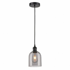 Bella - 1 Light Cord Hung Mini Pendant In Industrial Style-9.5 Inches Tall and 5.5 Inches Wide - 1 of 1