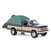 Greenlight 1/64 1987 Ford F-150 XLT Lariat, Dark Blue & Tan with Modern Truck Bed Tent, The Great Outdoors Series 4 38080-D - 2 of 4