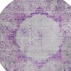 Purple Lavender And Gray Oriental Washable Indoor Outdoor Area Rug - 4 of 4