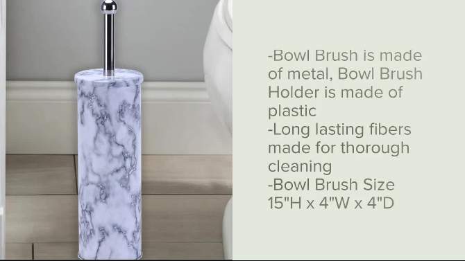 Marble Bowl Bathroom Brush - Popular Bath Popular Home, 2 of 8, play video