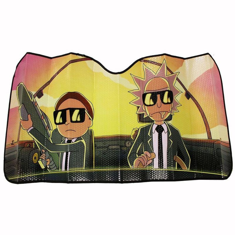 Just Funky Rick and Morty Run the Jewels Accordion Auto Sunshade | Rick And Morty Accessory, 1 of 5