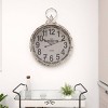 Olivia & May 32"x24" Metal Pocket Watch Style Wall Clock White: Vintage Inspired, Indoor Decorative Timepiece - 3 of 4