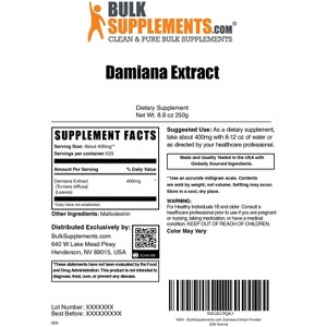BulkSupplements Damiana Extract Powder - 1 of 4