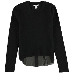 bar III Womens Chiffon Trimmed Knit Sweater - 1 of 2