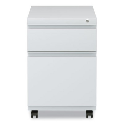 Light Gray Mobile Steel 2-Drawer Lockable File Cabinet