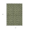 Olive Green Artichoke Green And Ivory Floral Washable Indoor Outdoor Area Rug - 3 of 4