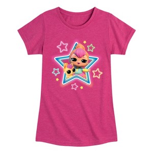 Girls' - Lol Surprise! - Kitty Stars Fitted Short Sleeve Graphic T-Shirt - 1 of 4