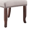 Royal Hampton Tufted Fabric Upholstery Wingback Chair, Cream And Brown, Pack Of Two - 4 of 4