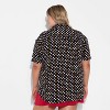 Pride Adult PHLUID Project Rainbow Hearts Short Sleeve Woven Button-Down Shirt - Black - 2 of 3