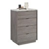 Compact Wood Modern 4-Drawer Chest dressers with Faux Marble Top, Smooth Gliding Drawers and Louvered Fronts - 2 of 4