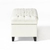 CAVINAS Stylish Storage Ottoman Bench with Birch Legs,Versatile Footstool and Extra Seating for Living Room,Bedroom,Entryway - 3 of 4