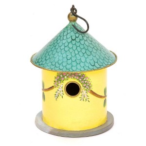 12" Iron Hand Painted Bastion Cottage Birdhouse - ACHLA Designs: Weather-Resistant Metal, No Assembly Required - 1 of 3