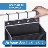 GustoWave Over the Door Hanging Shoe Rack Storage Bag Fleece Behind Door Wall Shelf Fabric Load Capacity 22.6 kg Storage for Shoes Hanging Black - 3 of 4