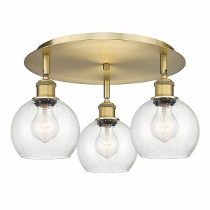Athens - 3 Light Flush Mount In Industrial Style-8.63 Inches Tall and 17.75 Inches Wide - 1 of 1