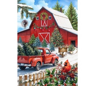 Briarwood Lane Garden Flag 12x18 For Outdoor Red Barn Christmas For Christmas Garden Flag Flags For Outside - 1 of 4