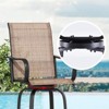 VisioGear Patio Counter and Bar Stools, 2 Pieces Bar Stools, Height Top Patio Barstools 360° Swivel, Brown, 25.2"*25.2"*48.6" - 3 of 4