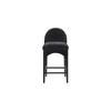 Meridian Furniture,Waldorf Black Chenille Fabric Stool - 3 of 4