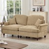 SKRAN Mid Century Chenille Sectional Couch Loveseat Sofa, with Flared Arms and Removable Ruffle Pleated Skirts for Living Room, Bedroom - 4 of 4