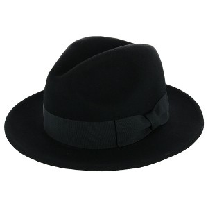 Epoch Hats Company Men's Wool Felt Fedora with Grosgrain Bow Hatband - 1 of 4