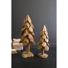 Rustic Teak Christmas Tree Small – 24"H Handcrafted Natural Holiday Accent by Kalalou - 2 of 3