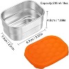 BRINJOY Set of 3 stainless steel containers, 8 oz small snack containers with silicone lids, reusable - 2 of 4
