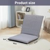 Floor Folding Chair with Back Support, Padded Folding Gaming Sofa Chair with 6 Adjustable Backrest - 3 of 4