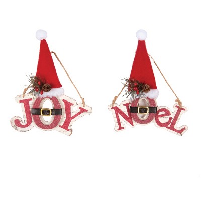 C&F Home Joy Noel w/ Santa Belt Ornament A/2