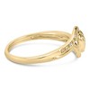 14K Yellow Gold Plated Silver Diamond Accent Filigree Heart Promise Ring - 2 of 4