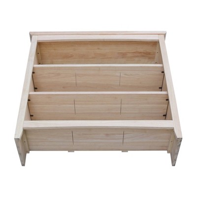 Adjustable Solid Wood Brown Shaker Bookcase, 45" Length