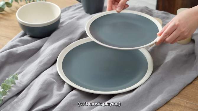 Stone Lain Serenity 16-Piece Stoneware Dinnerware Set, Service for 4, 2 of 8, play video