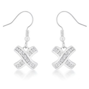 Slickblue Classic Pave Drop Earrings – Clear Cubic Zirconia, Rhodium-Plated, Wedding & Anniversary Jewelry for Women - 1 of 1