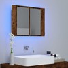 vidaXL LED Mirror Cabinet Smoked oak Engineered wood 23.6 x 4.7 x 17.7 in - 3 of 4