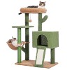 DOMETOUR 41"H Cactus Cat Tree Cat Tower, Cat Climbing Frame with Sisal Scratching Post, Cat Condo, Plush Perch, Hammock, Dangling Ball - 2 of 4