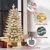 Yaheetech 2Ft/3Ft Pre-lit Potted Flocked Tabletop Christmas Tree with Warm White LED Lights - 4 of 4