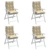 vidaXL Lowback Chair Cushions 4 pcs Beige Oxford Fabric - 4 of 4