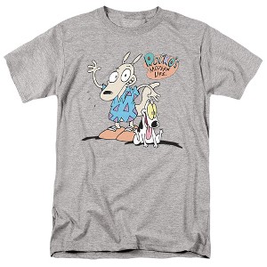 Rocko'S Modern Life Spunky Logo Adult T-Shirt Athletic Heather - 1 of 4