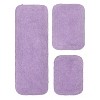 Radiant Bathroom Rugs Set, Washable Rug, Extra Soft and Absorbent bath Rug, Bath Mat Set, Bath Floor Mat Non-Slip, 3 Pcs Set with Runner, Purple - 2 of 4
