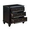 Gulches Collection Nightstand 3 Drawers, Charcoal Brown Finish, Birch Veneers, 26"Wx17"Dx27"H, 1pc Only - 4 of 4