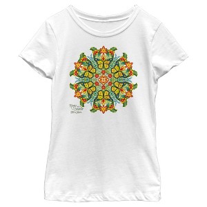 Girl's Encanto Butterfly Mandala By Catalina Estrada T-Shirt - 1 of 4